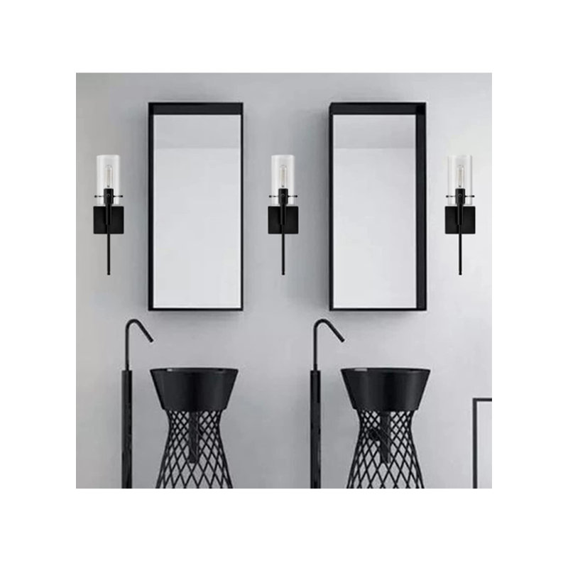 Applique murale en verre, Noir