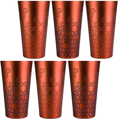 Aluminum Cups for Drinks, Metal Color-Changing Tumbler, Set of 6