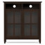 Armoire multimédia moyenne avec rangement ouvert et porte en verre Warm Shaker-243545677
