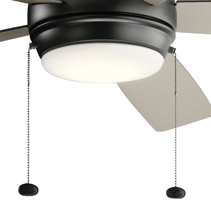 Starkk 60'' Black Steel Ceiling Fan with LED Light