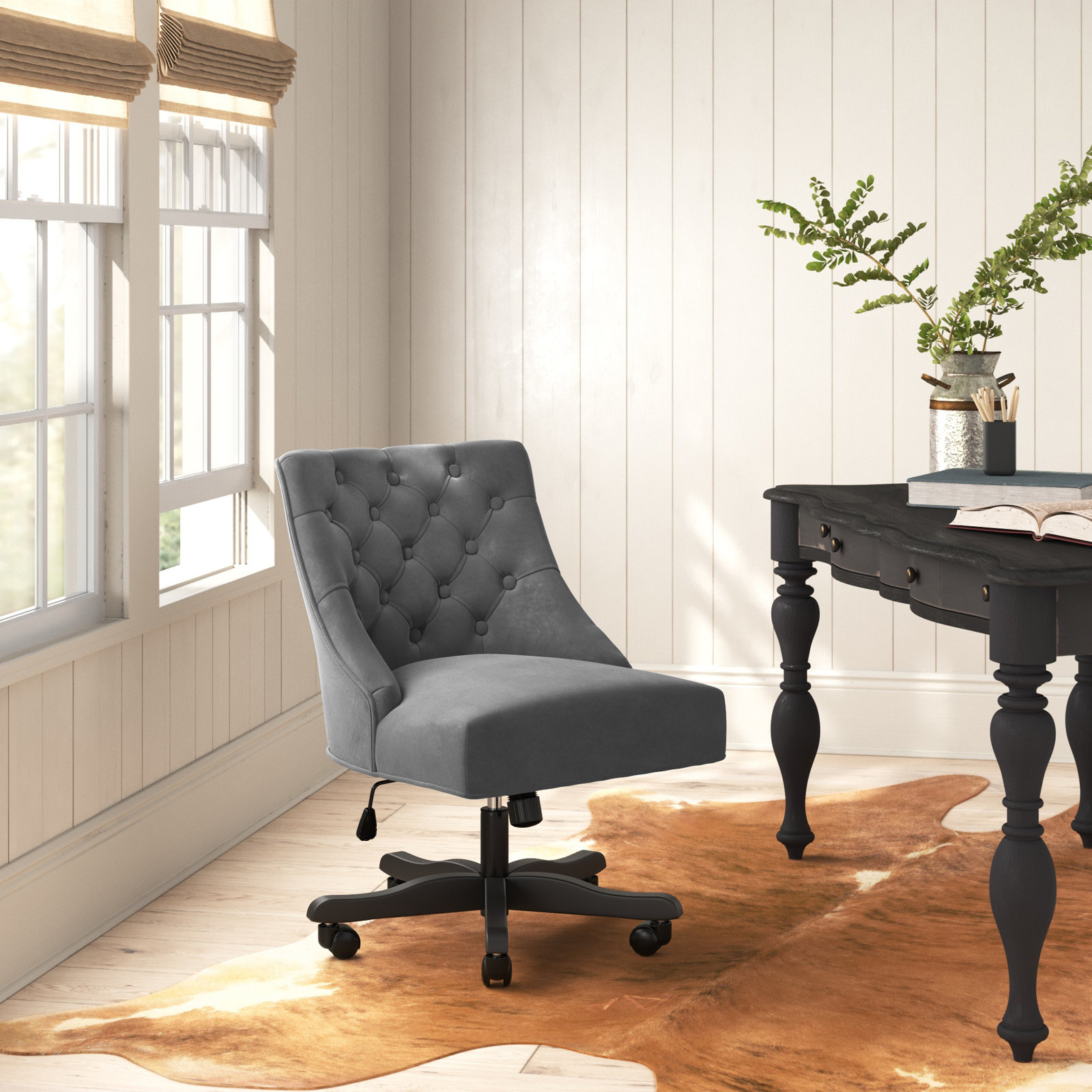 Swivel Office Chair, Gray