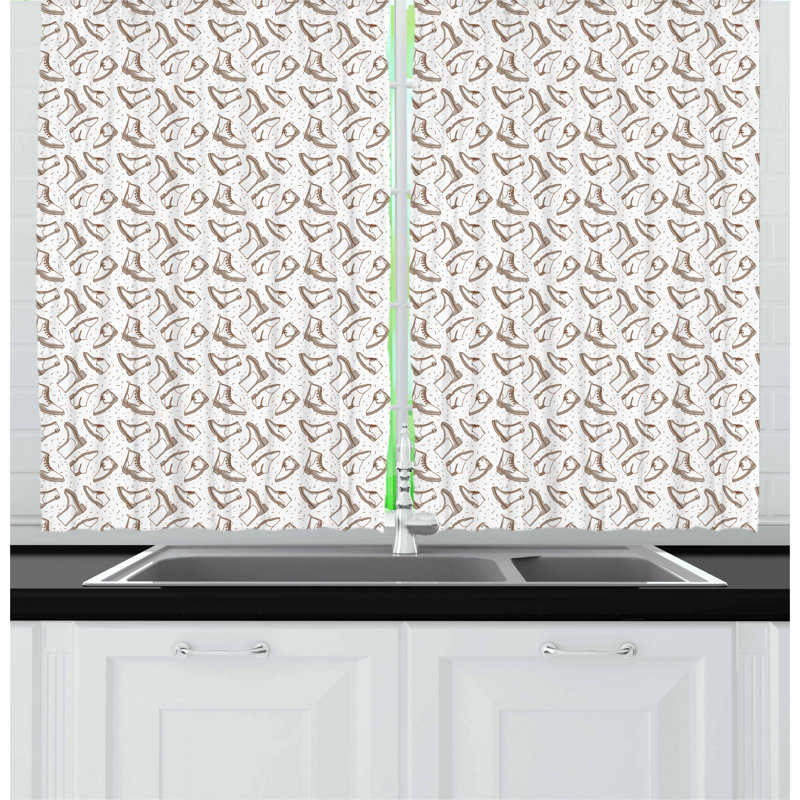 Abstract Tailored Kitchen Curtain