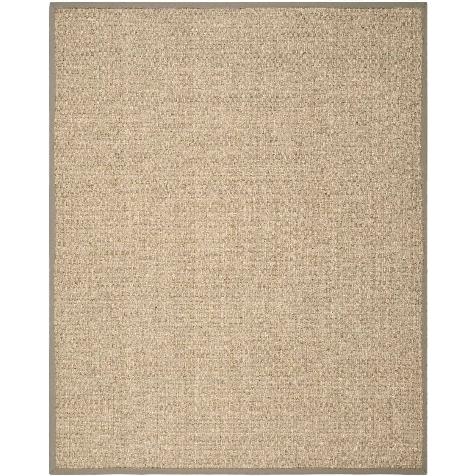 Lasone Natural Gray Seagrass Rug, Rectangle 6' x 9'