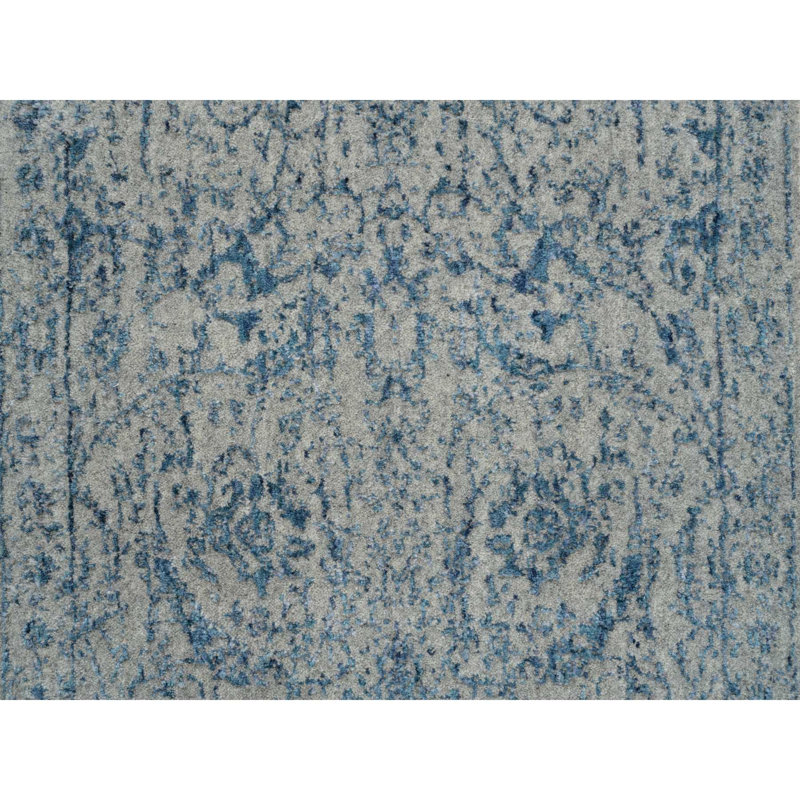 Tapis de couloir oriental gris tissé à la main 2 pi 6 po x 12 pi en jacquard avec feuille de faucille et soie tissée à la main 158520212DBA4E958C7400DB21E97020
