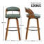 Swivel Upholstered and Faux Leather Bar Stool-772427367-772427370