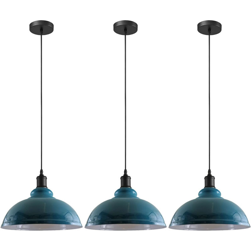 1 - Light Dome Pendant, Cyan Blue