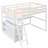 Evo 2 Drawer Loft Bed with Built-in Desk and Shelves-895083768-921547986