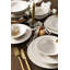 Service de table élégant 18 pièces, porcelaine crème | Comprend 6 assiettes de service (9,8 po), 6 assiettes (9,1 po), 6 bols (5,9 po) | 100% lavable au lave-vaisselle et au micro-ondes | Parfait pour les repas en famille et les réceptions