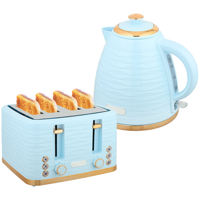 Kettle and Toaster Set, Blue