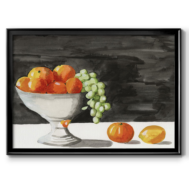 Aquarelle bol à fruits II, Noir, H 14 po x l 20 po x P 1,5 po