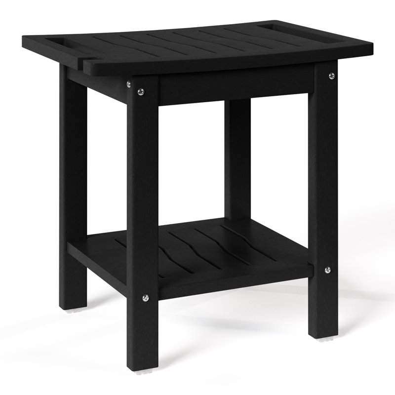 Poly Shower Bench, Black