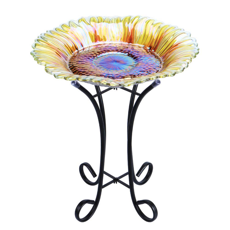 Wheelock Glass Mosaic Birdbath