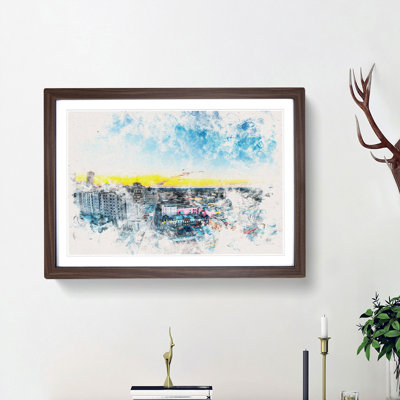 Above New Orleans in Louisiana - Framed Print