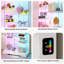 180 cm Tall Glass Display Cabinet with RGB LED Lights, 10-Tier Shelves-130451983