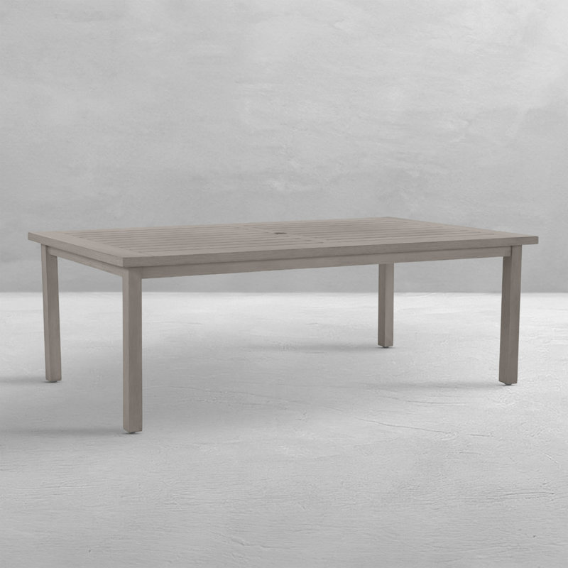 Club Aluminum Rectangular Dining Table - Oyster, Oyster