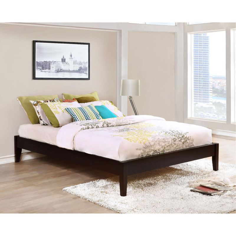 Rikus Platform Bed, Full, Cappuccino