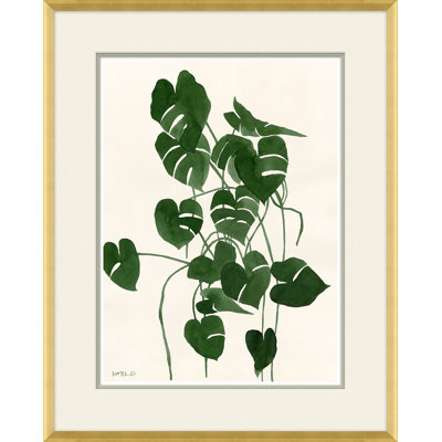 Sea Green Palm Print by Susan Hable