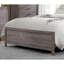 Mobilier de chambre à coucher tête de lit tapissier en similicuir brun brun-900666918