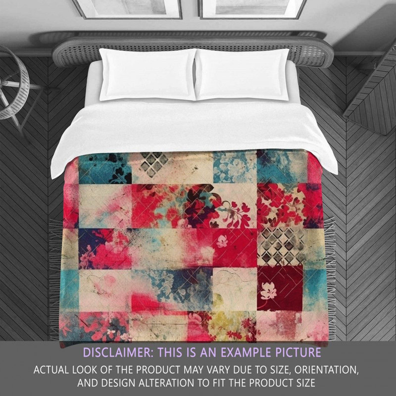 Polyester Checkered Comforter, Twin Comforter
