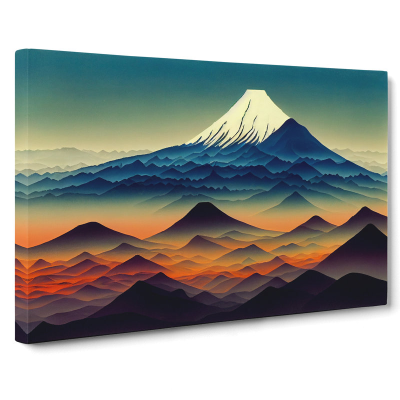 Awe Inspiring Japanese Mountains - Wrapped Canvas Print, 35cm H x 50cm W x 3cm D