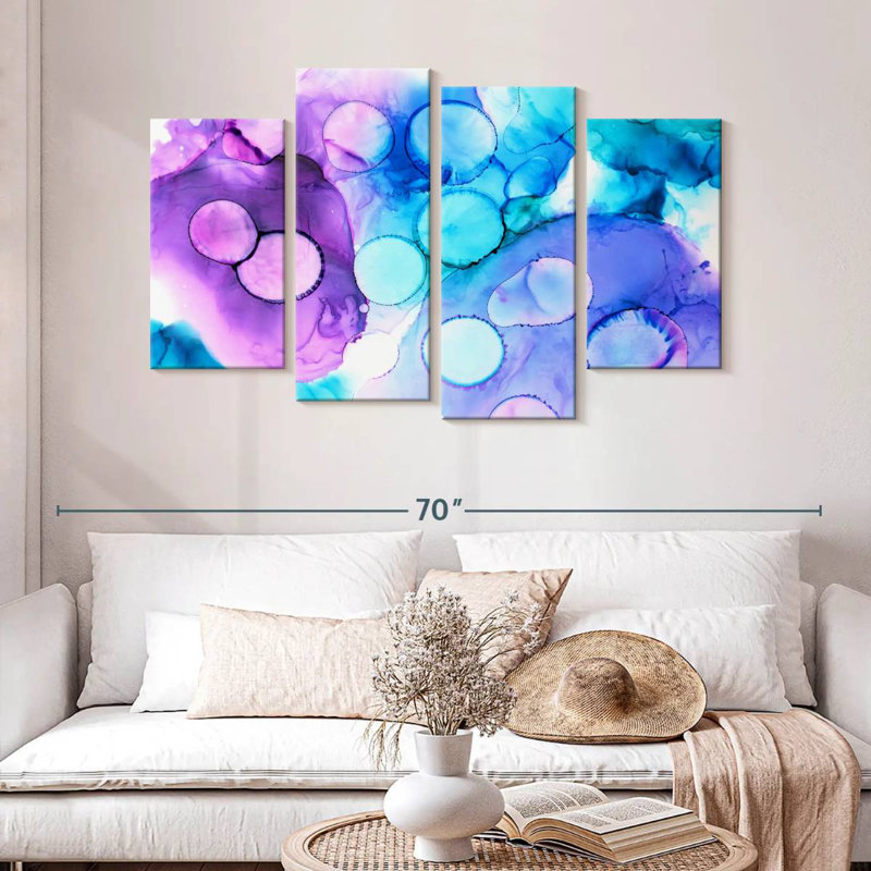 Color Blots Abstract, 32" H x 52" W
