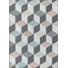 Rose/Ivoire/Gris/Brun Clair/Bleu