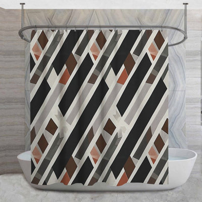 Cinde Striped Shower Curtain