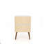 Table de chevet en naturel et blanc