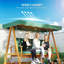 Outsunny 3 Seater 2-in-1 Wooden Garden Swing Seat Swing Chair Dark Green
