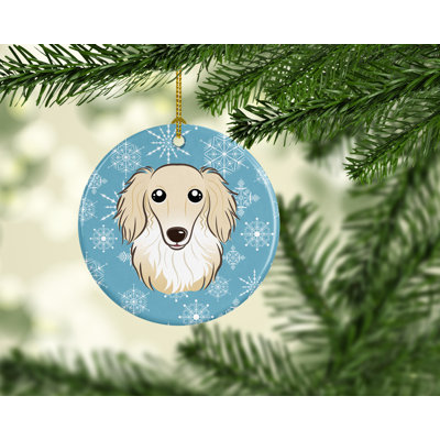 Snowflake Ceramic Hanging Figurine Ornament