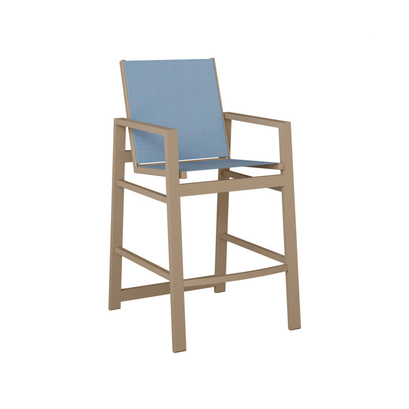 Chaise berçante Berlin Gardens Vida Slings, Dupione près de la piscine, Chêne veiné de bois