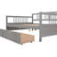 Lit de jour en bois avec deux tiroirs, structure en pin robuste et conception multifonctionnelle pour les petits espaces-2015448357-2015448358