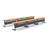 Tables Training Meeting Seminar Classroom 6Pc Beech Folding Industrial Caster Z-Base. Tables Connect.  Modesty Panel, Shelf, Power+Usb Outlet. Fold+Nest For Storage (Seating Not Included).