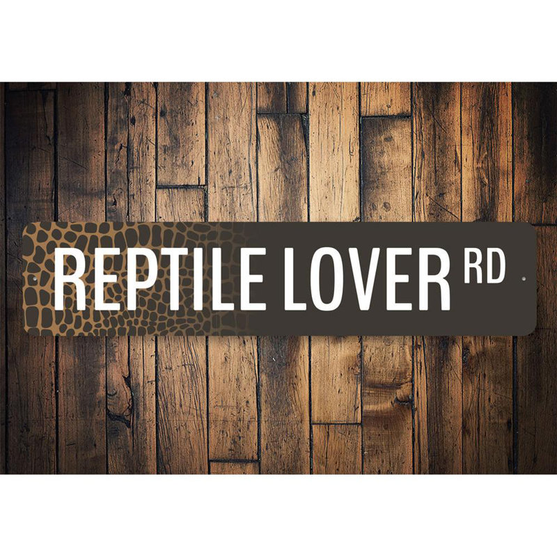 Panneau en aluminium Reptile Lover Road, H 6 po x l 24 po x P 0,06 po