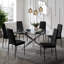 Round Glass Top Metal Base Dining Table-105900683-105900686