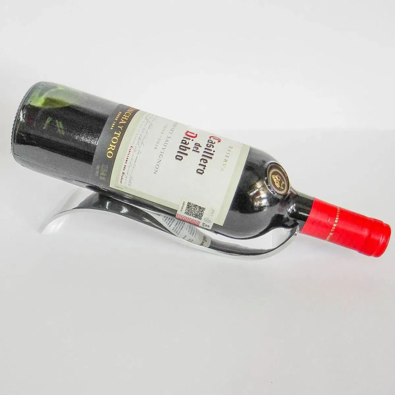Porte-bouteille en aluminium recyclé Minimalist - Décoration chic pour bar et table