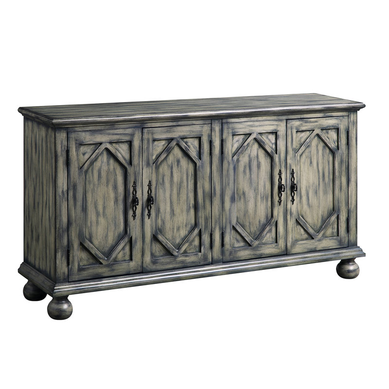 Pavan Rustic Gray Finish Console Cabinet