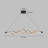 1 - Light Black LED Kitchen Island Pendant