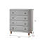 Commode rembourrée 4 tiroirs grise