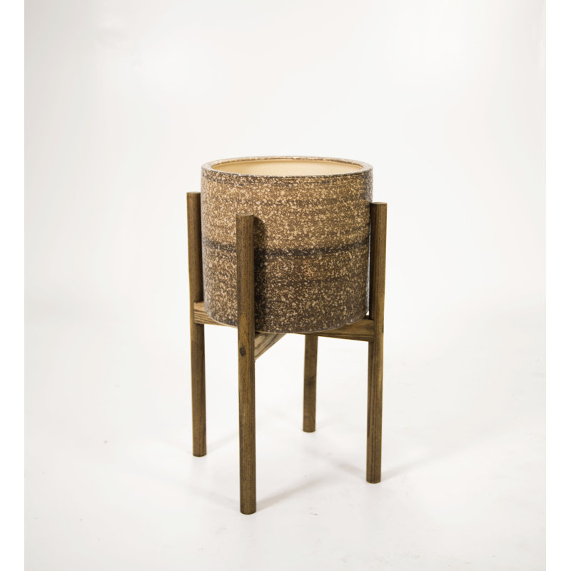 Heitzman Ceramic Pot Planter, Honey