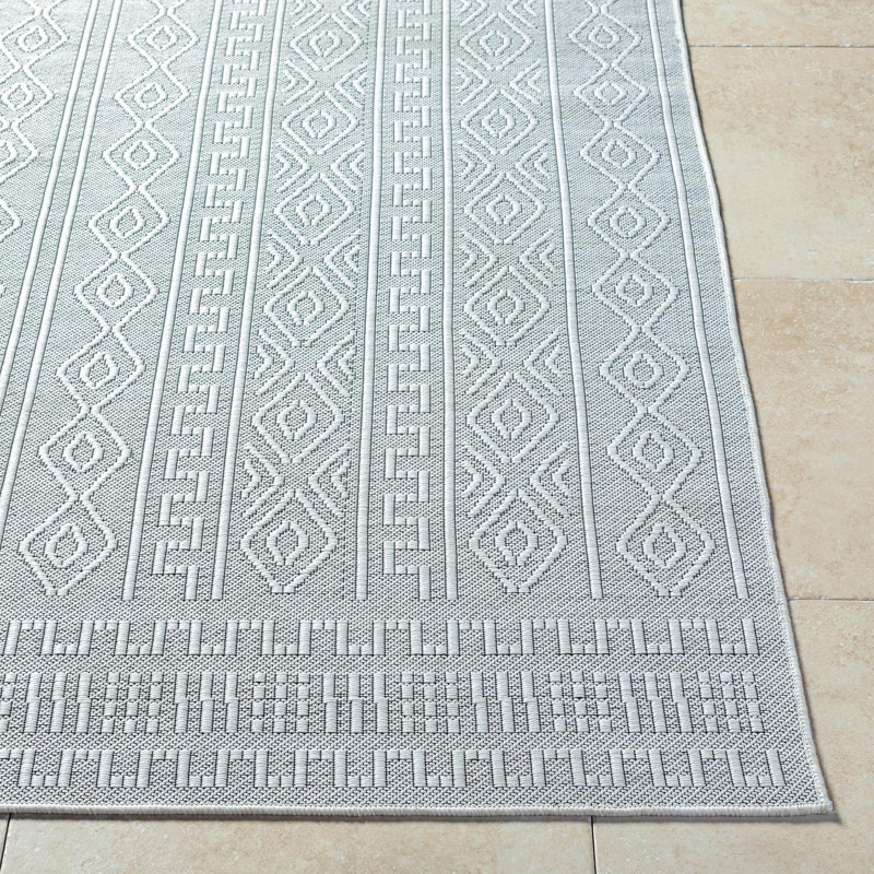 Tapis intérieur / extérieur rectangulaire Jual, Rectangle 2 pi x 2 pi 11 po