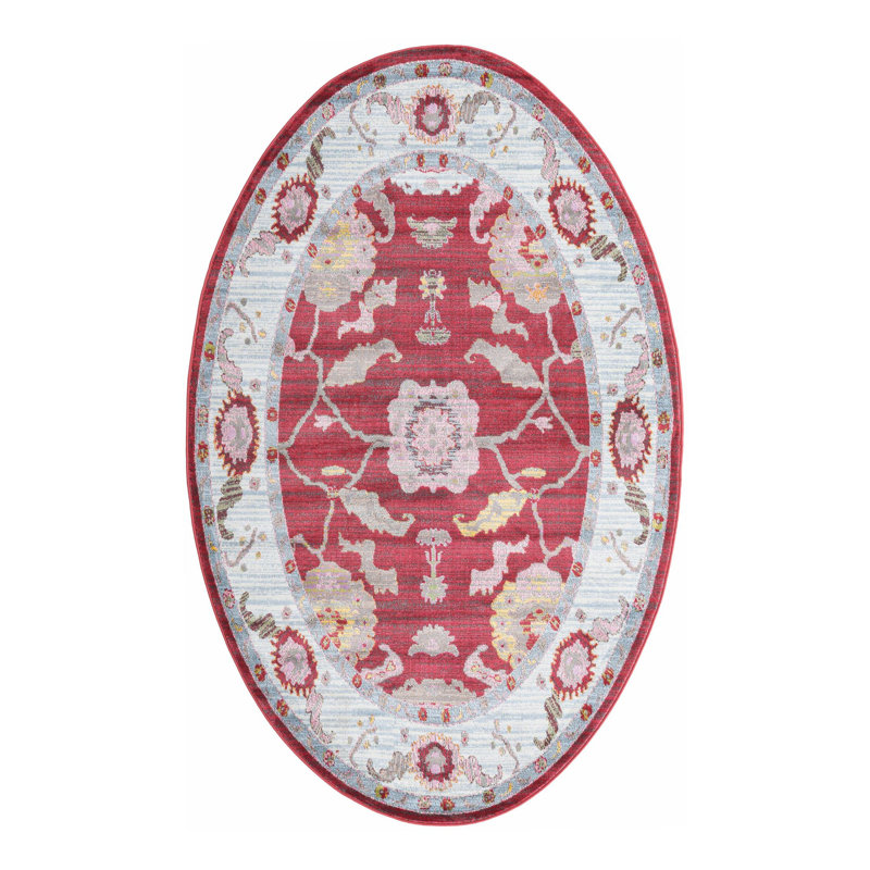 Paragon Geometric Indoor Rug, Oval 5'5" x 8'