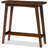 Mid-Century Modern Scandinavian Style Console Table With Slatted Shelf, Solid Rubber Wood And MDF Veneer, Dark Walnut Finish