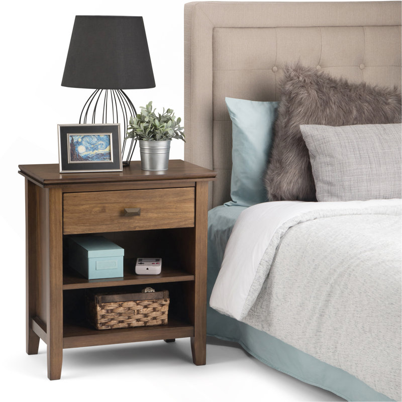 Artisan - Bedside Table - Rustic Natural Aged Brown, Rustic Natural
