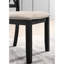 Ensemble de table de salle à manger, table de salle à manger en épingle à cheveux avec chaises à dossier croisé, noir riche