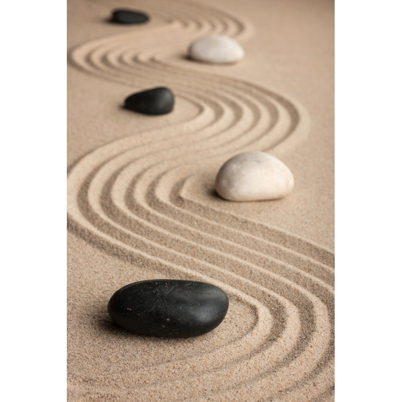 Stones On Sand by Alekleks - Wrapped Canvas Print, 46cm H x 30cm W x 3.8cm D