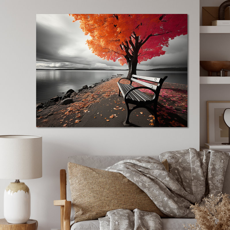 Impression sur toile Lake Lake, H 34 po x l 44 po x P 1,5 po, Toile tendue