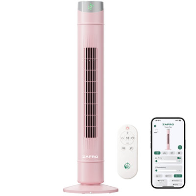 ZAFRO 36 Inch Smart Tower Fan, 120° Oscillating, 12 Speeds 4 Modes, DC 22dB Quiet WiFi Voice Control