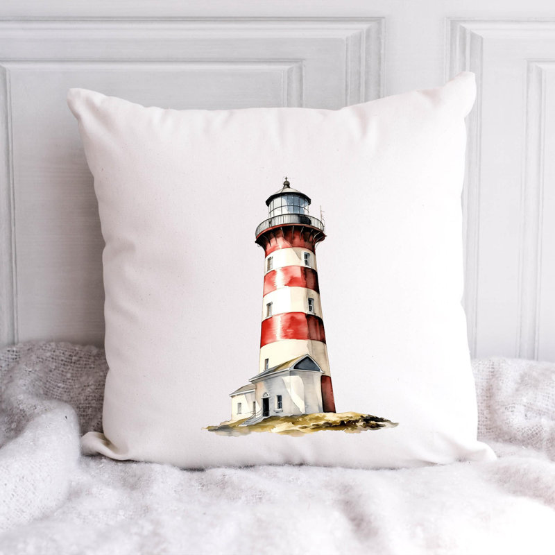 Nautical Sea Life_312 - Coussin décoratif avec coussin décoratif, H 18 po x l 18 po