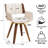 Upholstered Faux Leather Swivel Office Chair-781813535